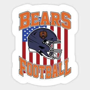 Retro Bears Football Sticker